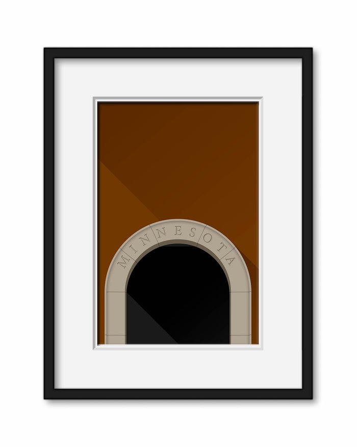 Minimalist Huntington Bank Stadium Art Print