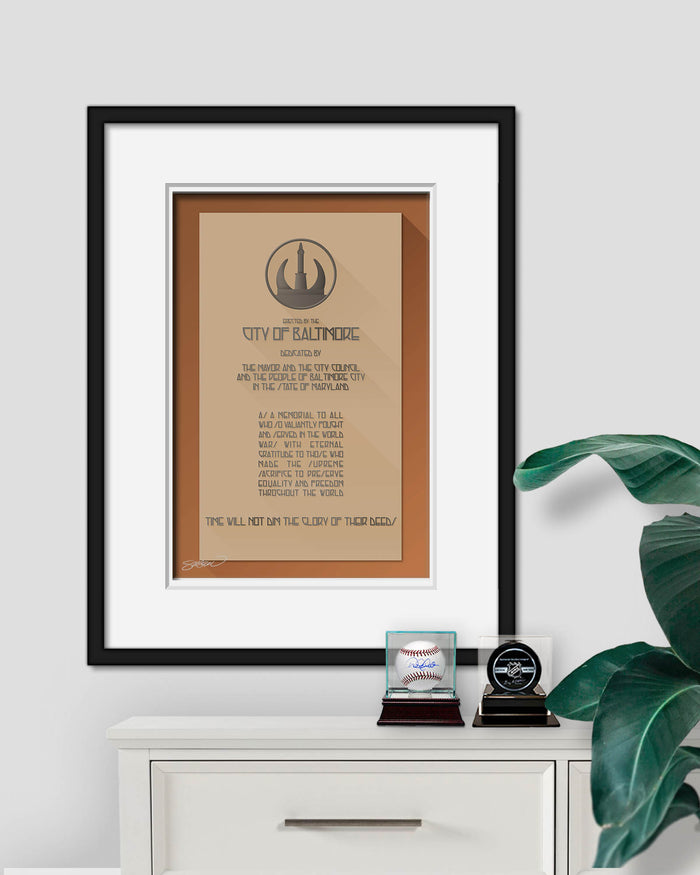 Minimalist Memorial Stadium Art Print
