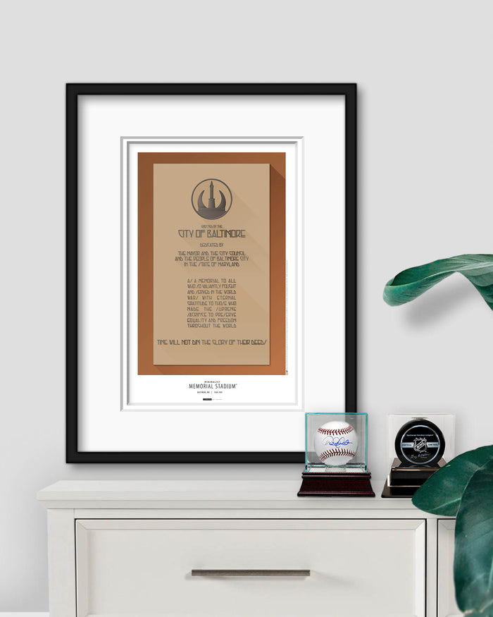 Minimalist Memorial Stadium Art Print