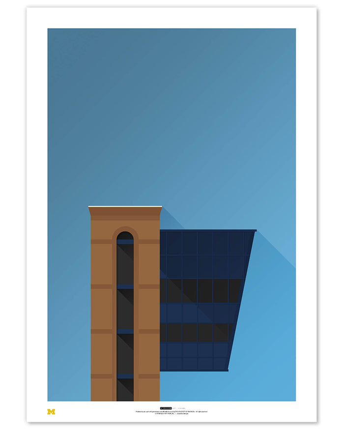Minimalist Michigan Stadium (Pressbox)