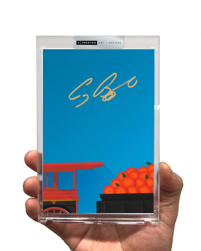 Minimalist Minute Maid Park  - Craig Biggio Autograph Slab - Authenticated