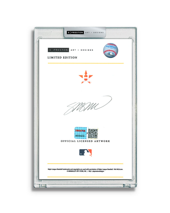 Minimalist Minute Maid Park  - Craig Biggio Autograph Slab - Authenticated