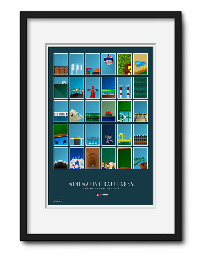 Minimalist MLB Ballparks Art Print