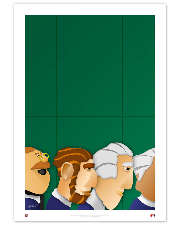 Minimalist Nationals Park Art Print