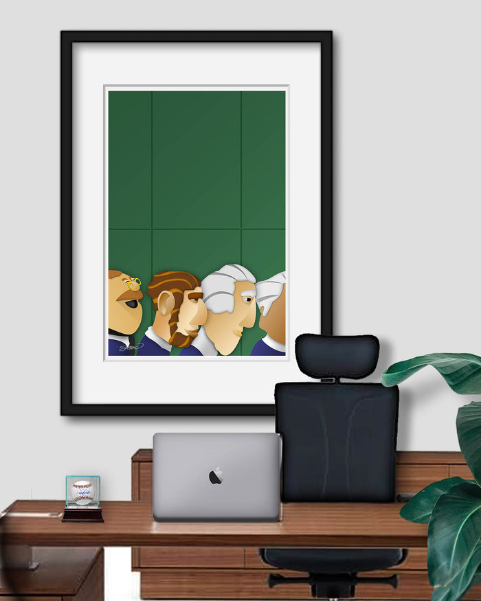 Minimalist Nationals Park Art Print
