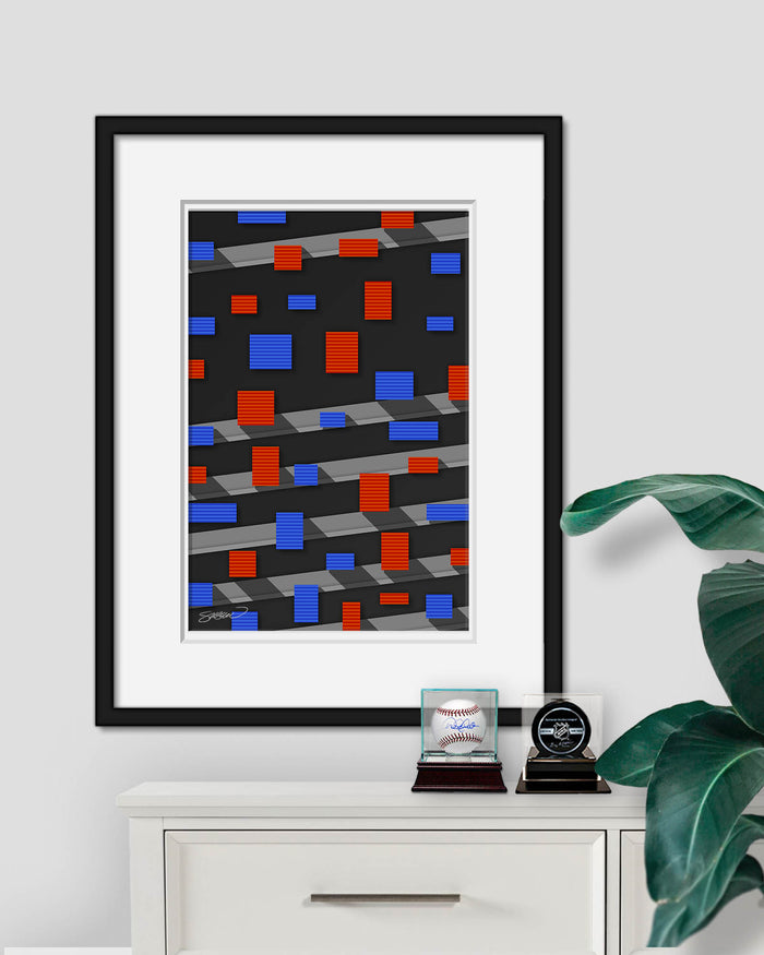 Minimalist Shea Stadium Art Print