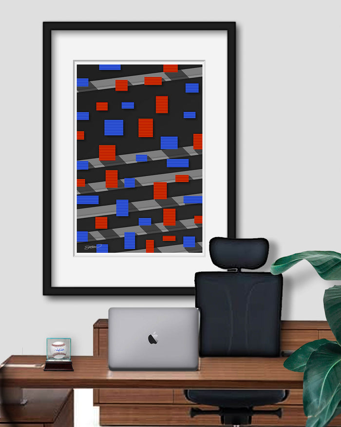 Minimalist Shea Stadium Art Print