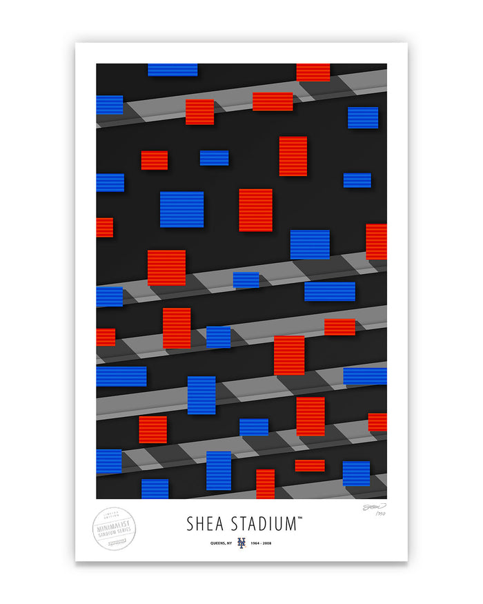 Minimalist Shea Stadium Art Print