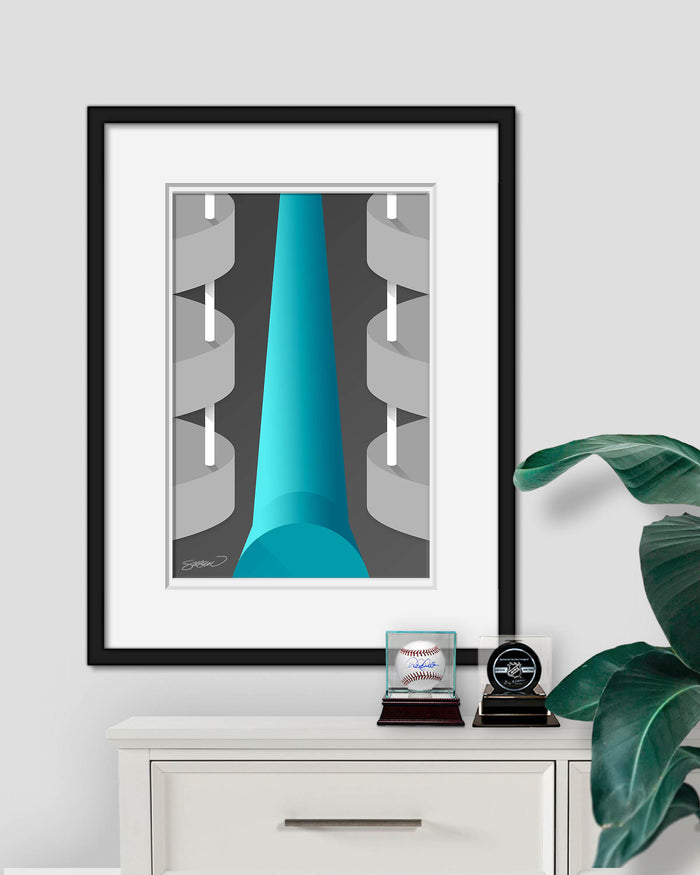 Minimalist Sun Life Stadium Art Print