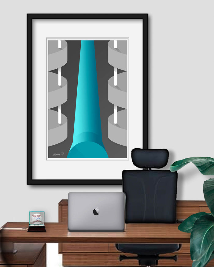Minimalist Sun Life Stadium Art Print