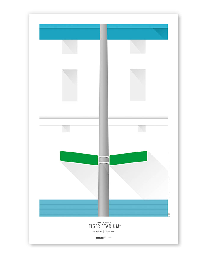 Minimalist Tiger Stadium Art Print