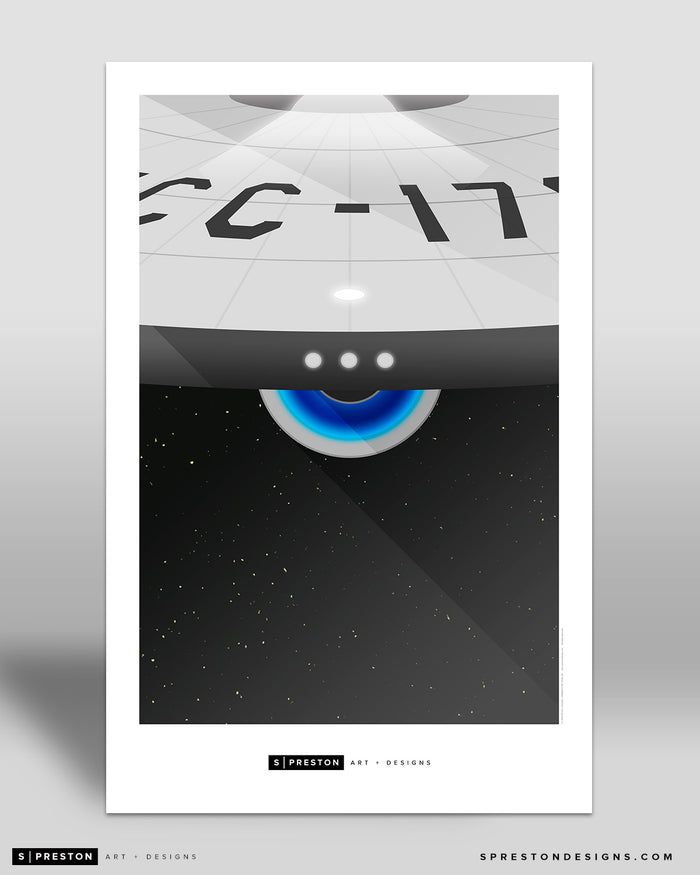 Minimalist Movies - USS Enterprise Poster Print Star Trek - S Preston