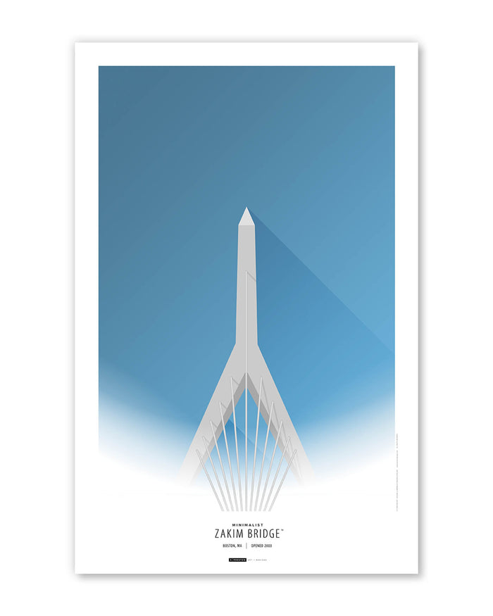 Minimalist Zakim Bridge - Boston