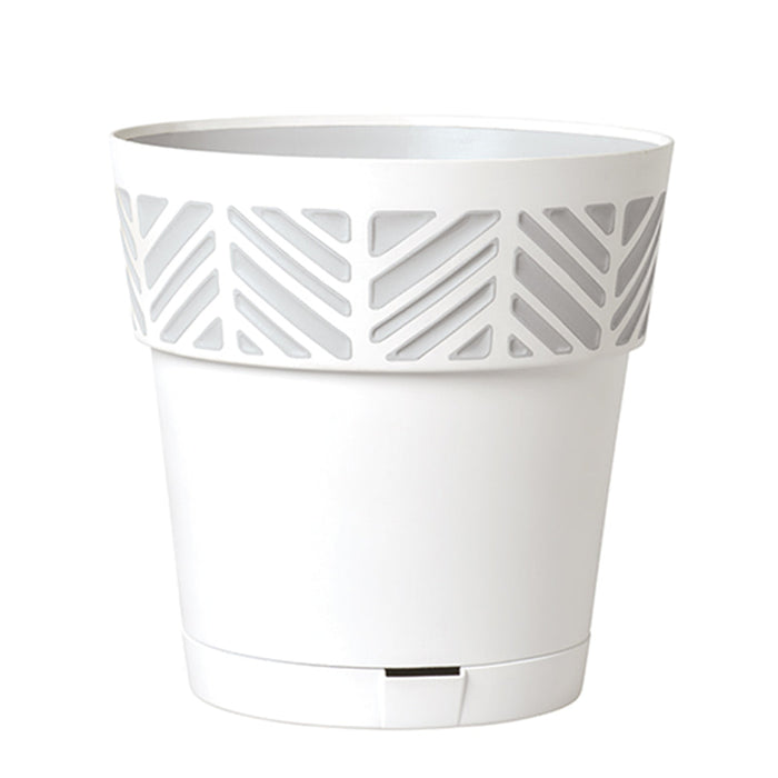Mosaic cm.25 (9.9")" White With Grey Mosaic