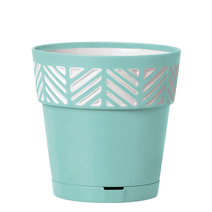 Mosaic cm.29 (11.4") Aqua With White Mosaic