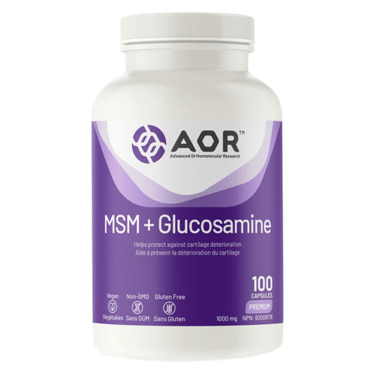 Bottle of MSM + Glucosamine 1000mg 100Capsules