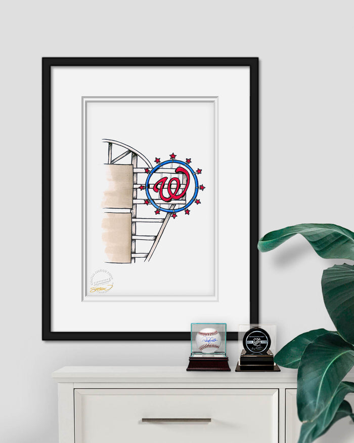 Nationals Park Ink Sketch Limited Edition Art Print