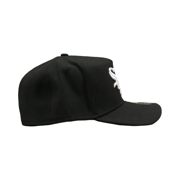 New Era 3930 AFrame Double Logo Chicago White Sox Cap Black White