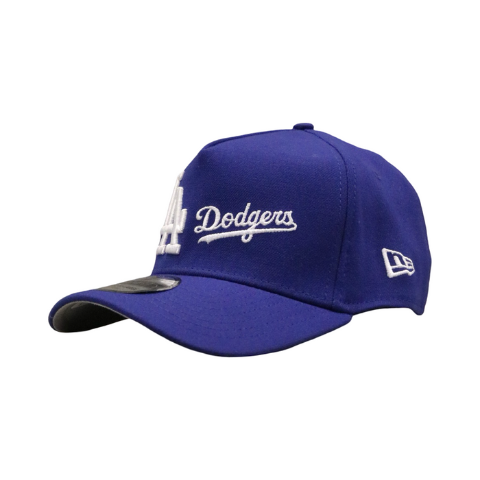 New Era 3930 AFrame Double Logo Los Angeles Dodgers Cap Team Colour Blue White