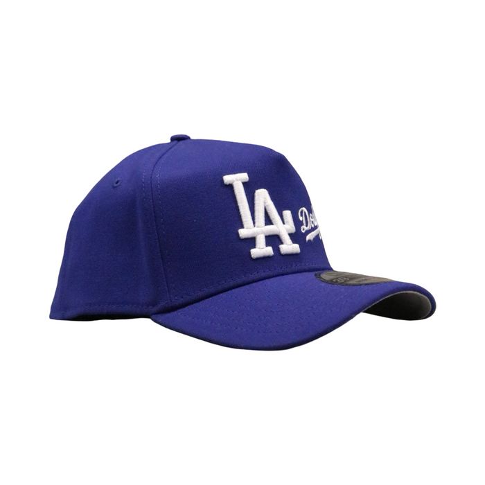 New Era 3930 AFrame Double Logo Los Angeles Dodgers Cap Team Colour Blue White