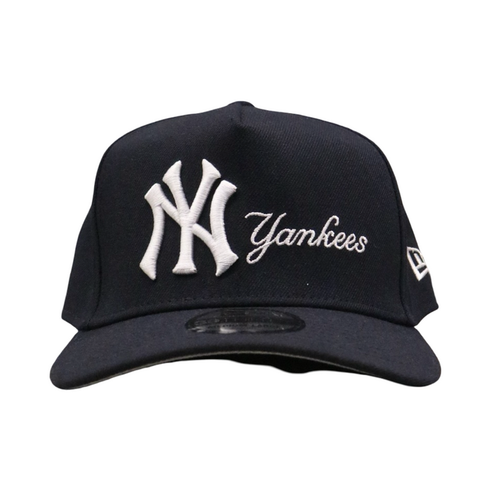 New Era 3930 AFrame Double Logo New York Yankees Cap Navy White