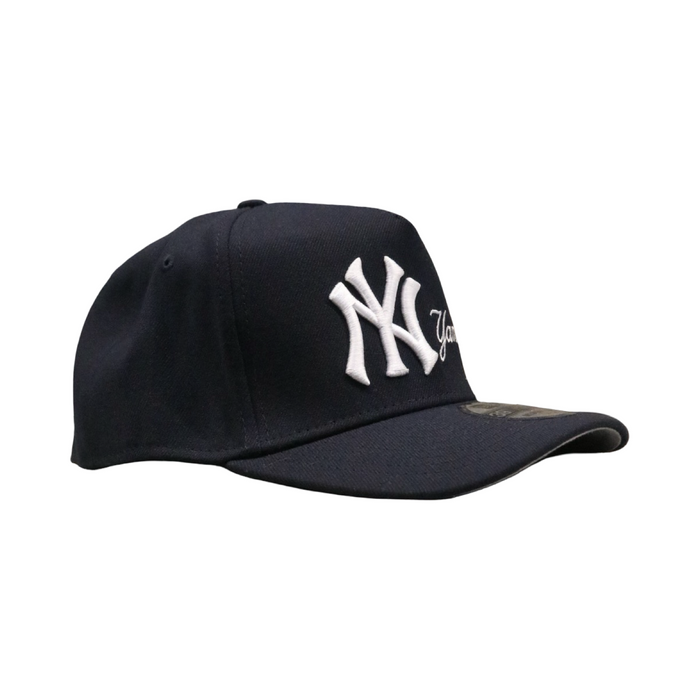 New Era 3930 AFrame Double Logo New York Yankees Cap Navy White