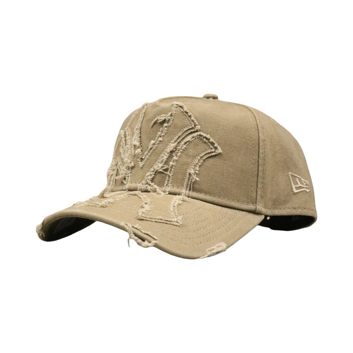 New Era 940 A-Frame Applique Distress Snapback New York Yankees Khaki Cap