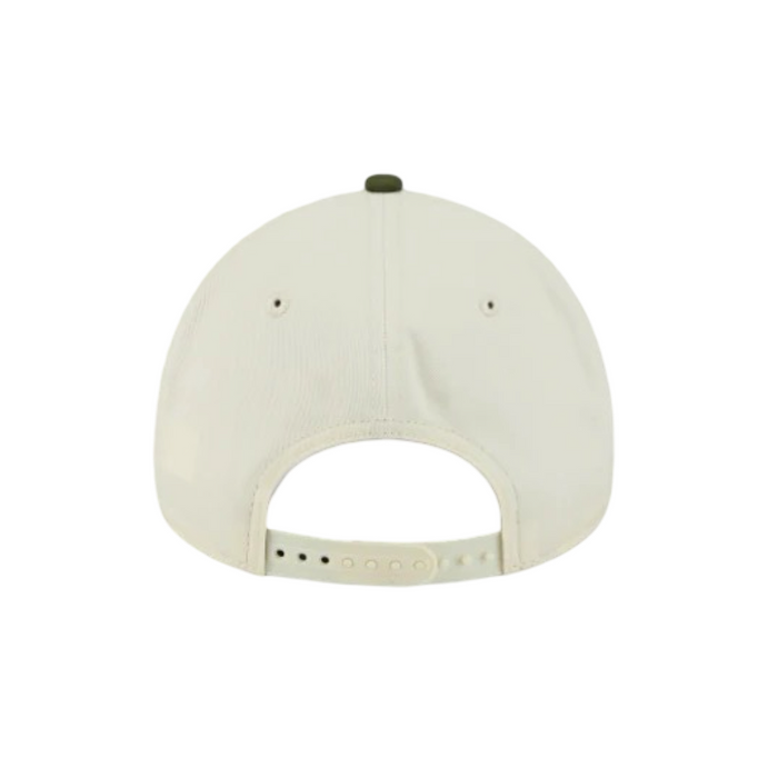 New Era 9Forty A-Frame Metallic Script Los Angeles Dodgers White Gold Green Snapback Cap