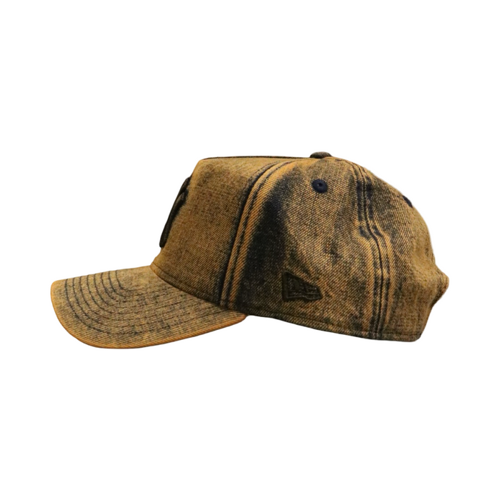 New Era 9Forty A-Frame Overwash Denim New York Yankees Bronze Gold Snapback Cap