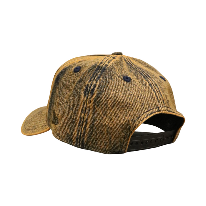 New Era 9Forty A-Frame Overwash Denim New York Yankees Bronze Gold Snapback Cap