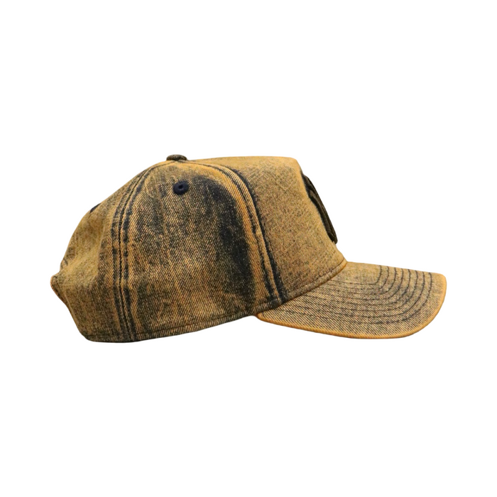 New Era 9Forty A-Frame Overwash Denim New York Yankees Bronze Gold Snapback Cap