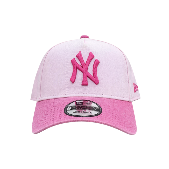New Era 9Forty A-Frame Shade Wash New York Yankees Cap Fuchsia Pink Snapback Cap