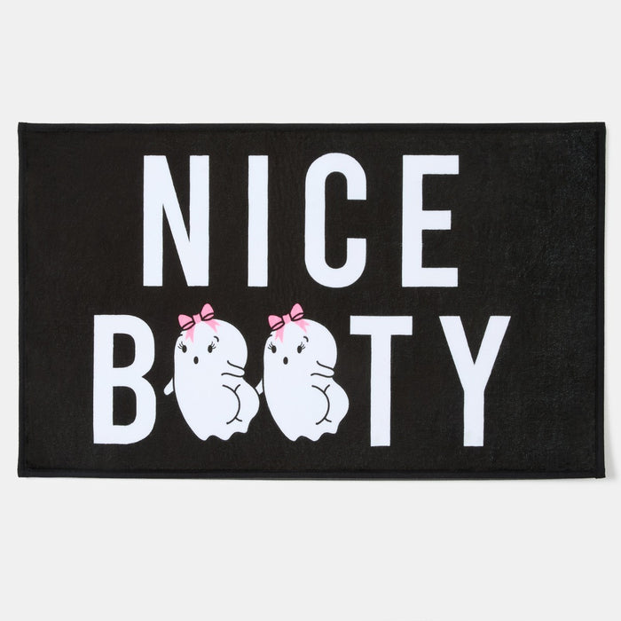 Nice Booty Slogan Halloween Bath Mat - Monochrome 🇬🇧
