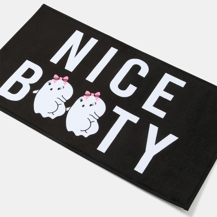 Nice Booty Slogan Halloween Bath Mat - Monochrome 🇬🇧