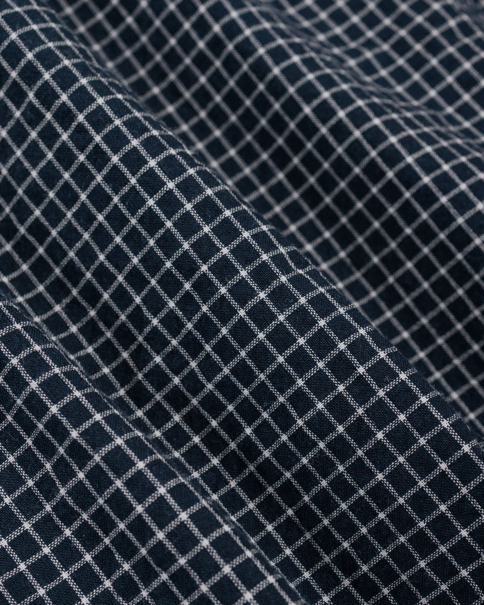 lost & found Norse Projects Norse Projects Espevik Check Oversized Shirt Dark Navy
