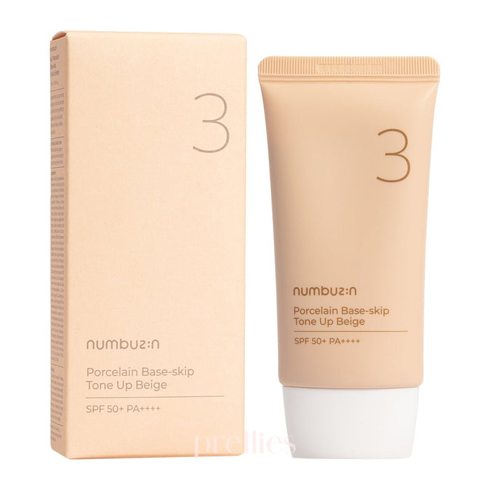 numbuzin No.3 Porcelain Base-Skip Tone Up Beige SPF50+PA++++ 50ml