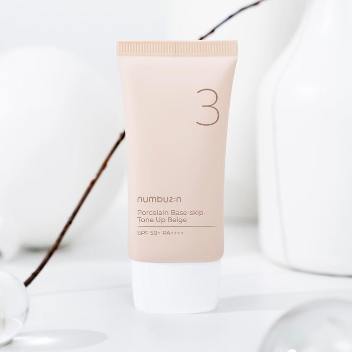 numbuzin No.3 Porcelain Base-Skip Tone Up Beige SPF50+PA++++ 50ml