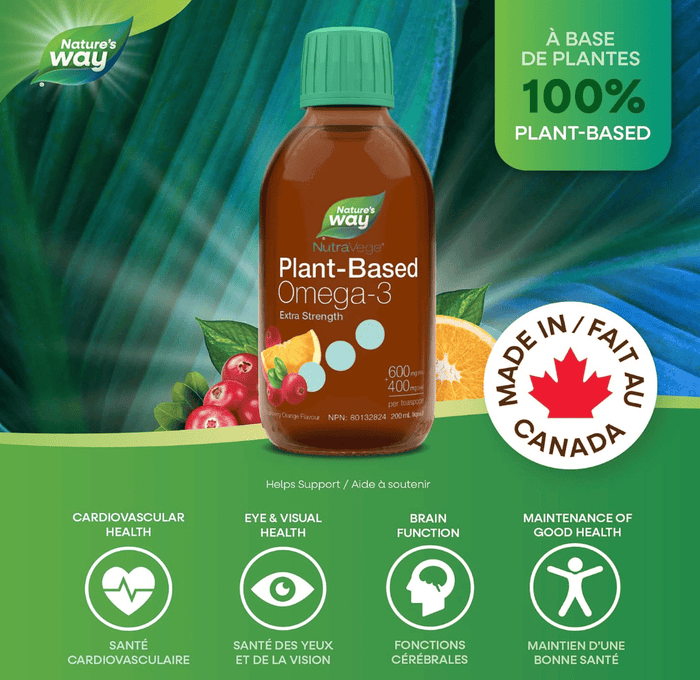 NutraVege™ Omega-3, Plant Based, Extra Strength, Cranberry Orange