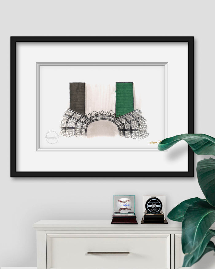 Oakland Coliseum Ink Sketch Limited Edition Art Print