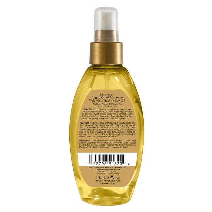 Organix Renewing Argan Oil of Morocco Weightless Dry Oil Mist 4oz/ 118ml
