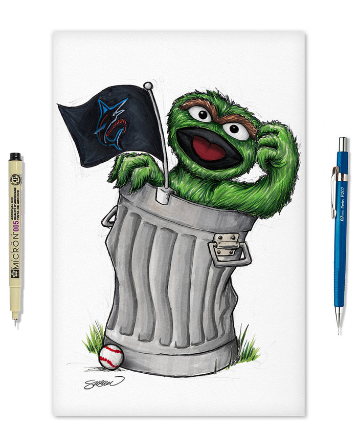 Oscar Rep Your Colours x MLB Marlins Limited Edition Art Print