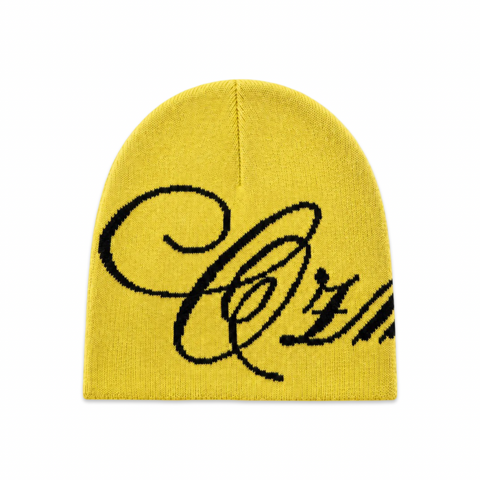 OZMNL Script Logo Beanie Yellow