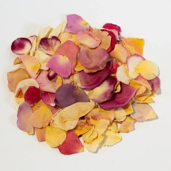 Peachy Rose Confetti Dried Petals Stem - Image
