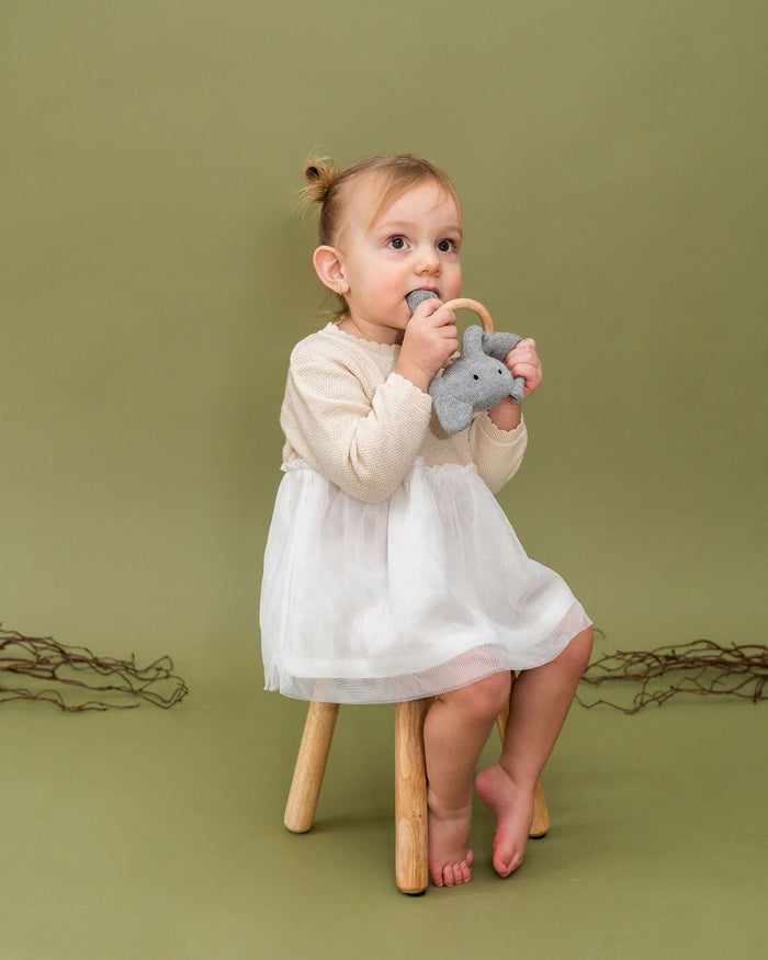 Pearl Knit Classic Sweater Top & Tutu Baby Dress (Organic Cotton)