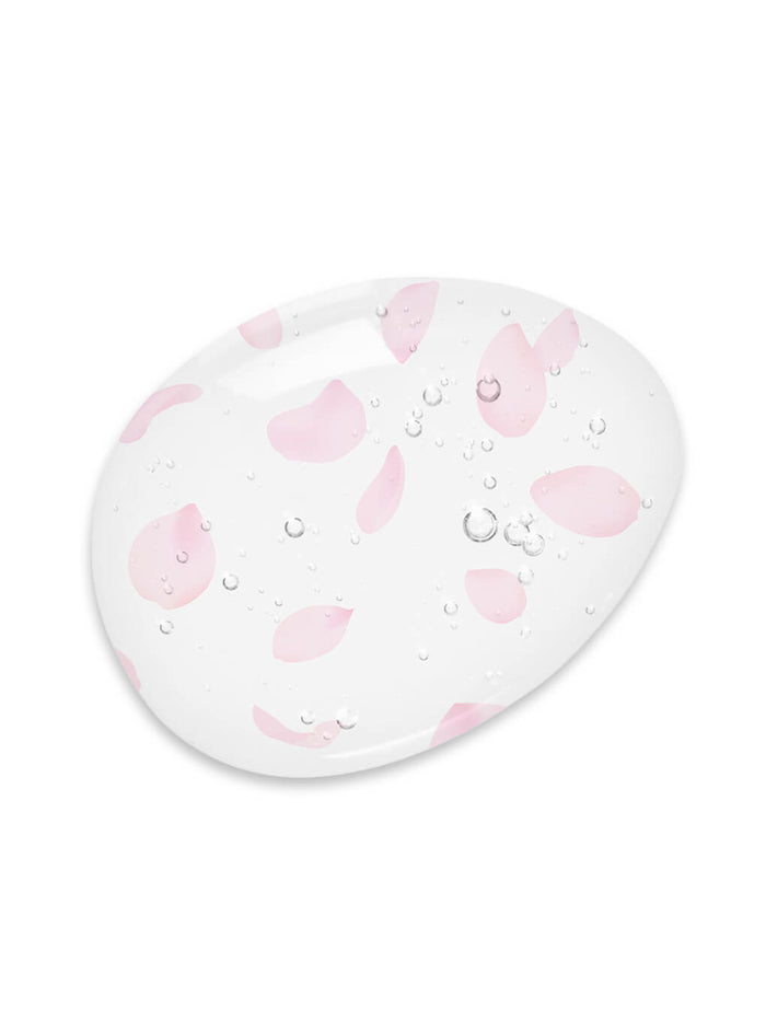 petal face cleanser with glycerin petals swatch on white background