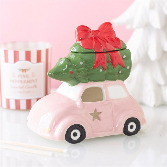 Pink Car with Christmas Tree Oil Burner 🇬🇧