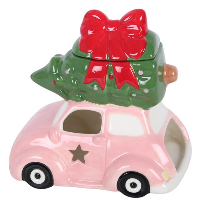 Pink Car with Christmas Tree Oil Burner 🇬🇧