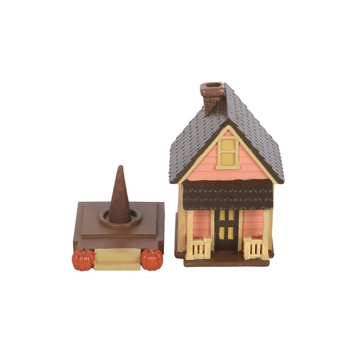Pink House Incense Cone Burner with Pumpkins 🇬🇧