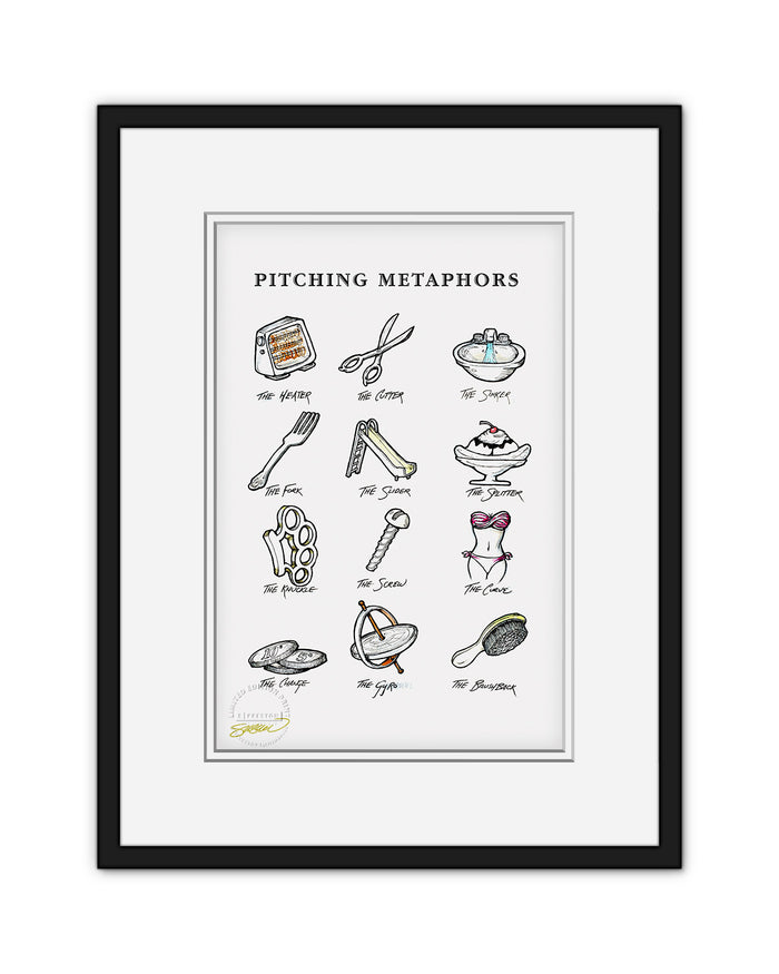 Pitching Metaphors Sketch Print