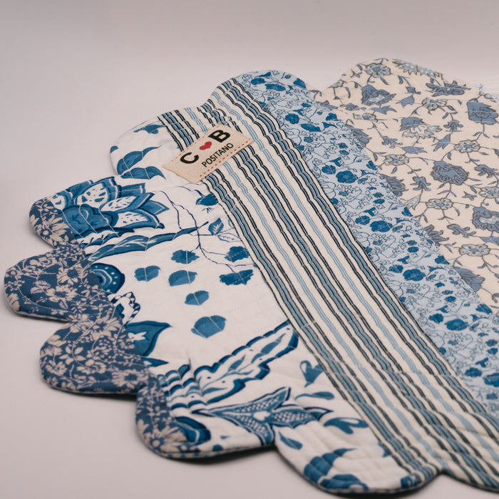 Placemat Round Blue